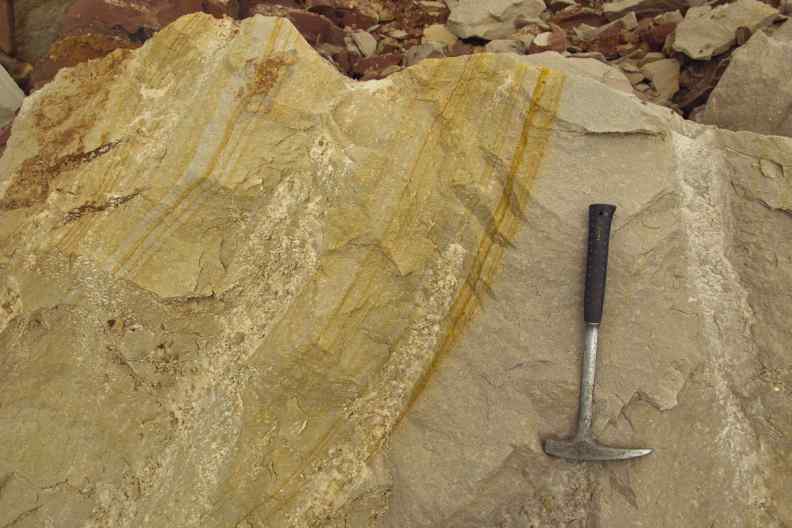 Eisenhydroxid im Sandstein