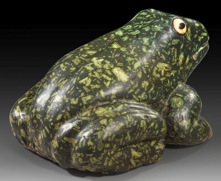 Frosch aus grnem Porphyr
