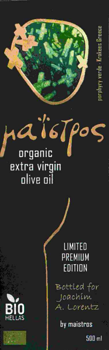 Label Olivenöl aus Krokees