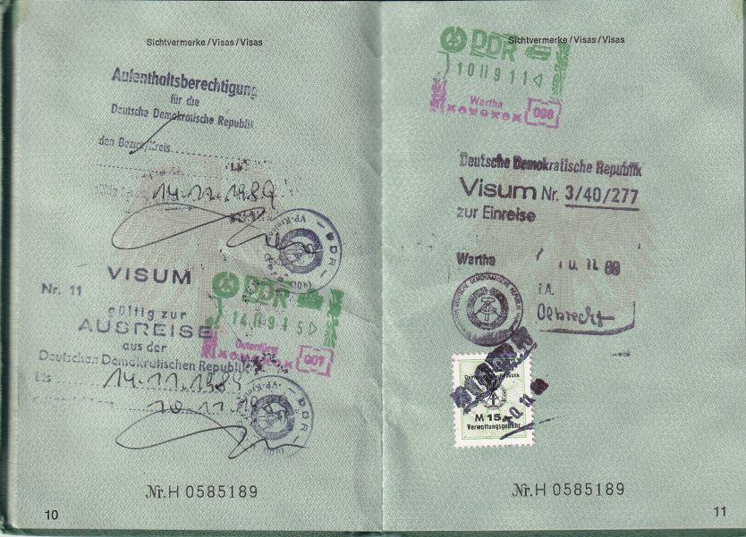 Reisepass mit Visa