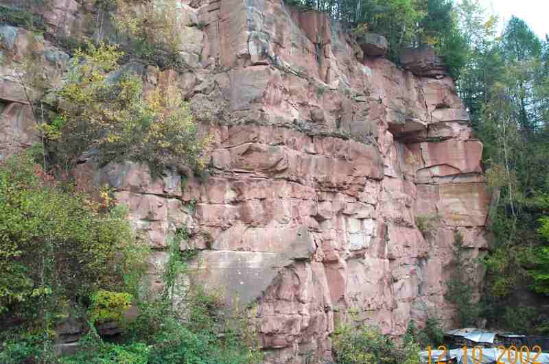 Steinbruch im Heigenbrückener
          Sandstein